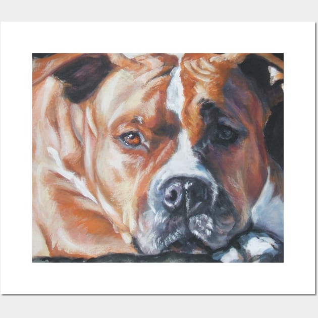 American Staffordshire Terrier Fine Art Painting Wall Art by LASHEPARD